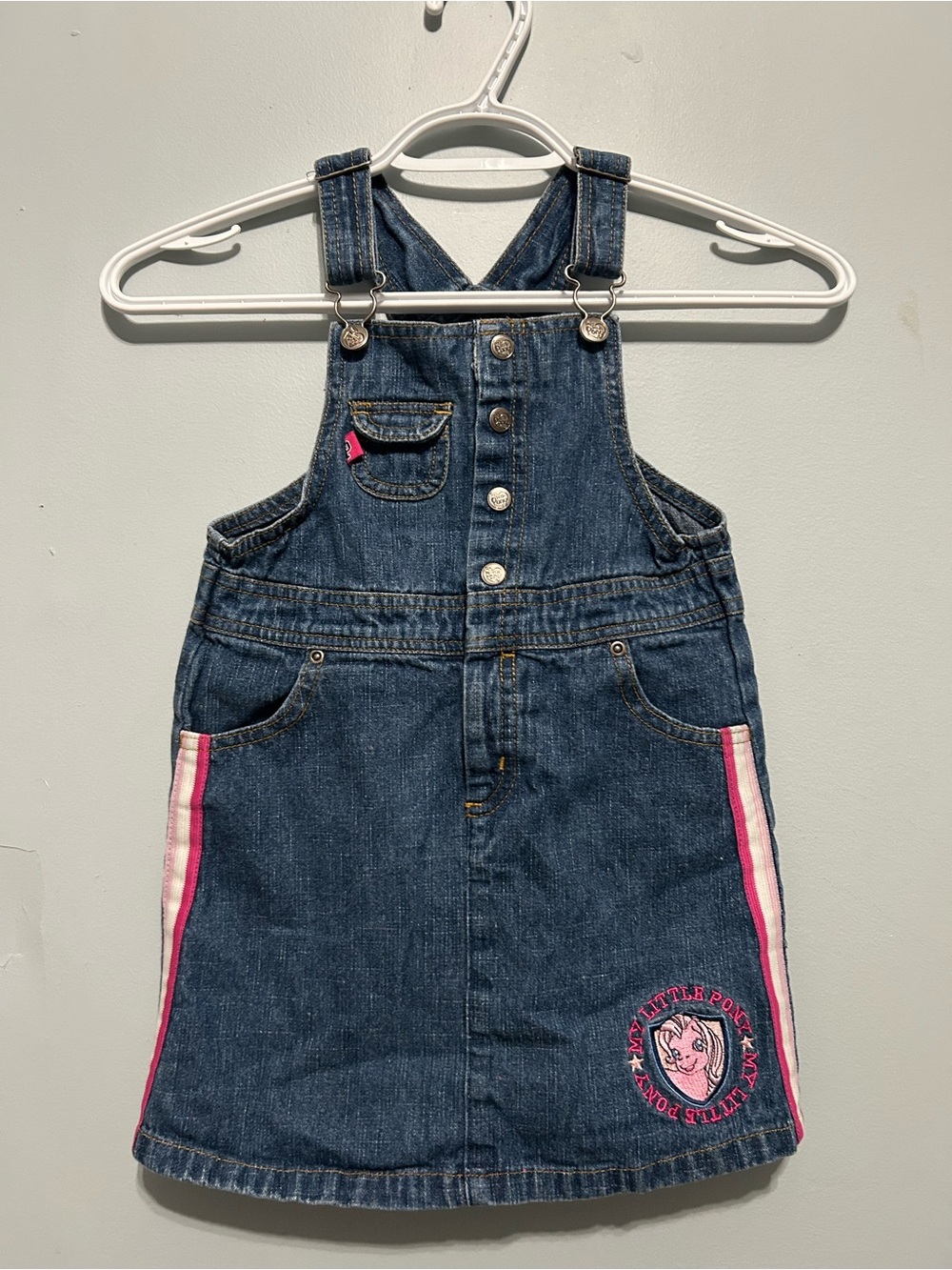 2004 My Little Pony Denim Overall Dress 4T